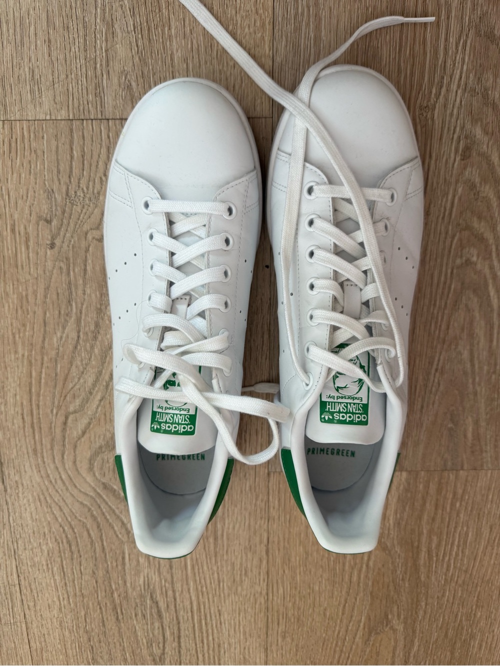 adidas Men white & Green Stan Smith Sneakers size 10.5 - Picture 1 of 3